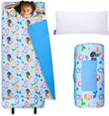 Wildkin Kids Original Nap Mat with Pillow - Cozy, Roll-Up School Mat