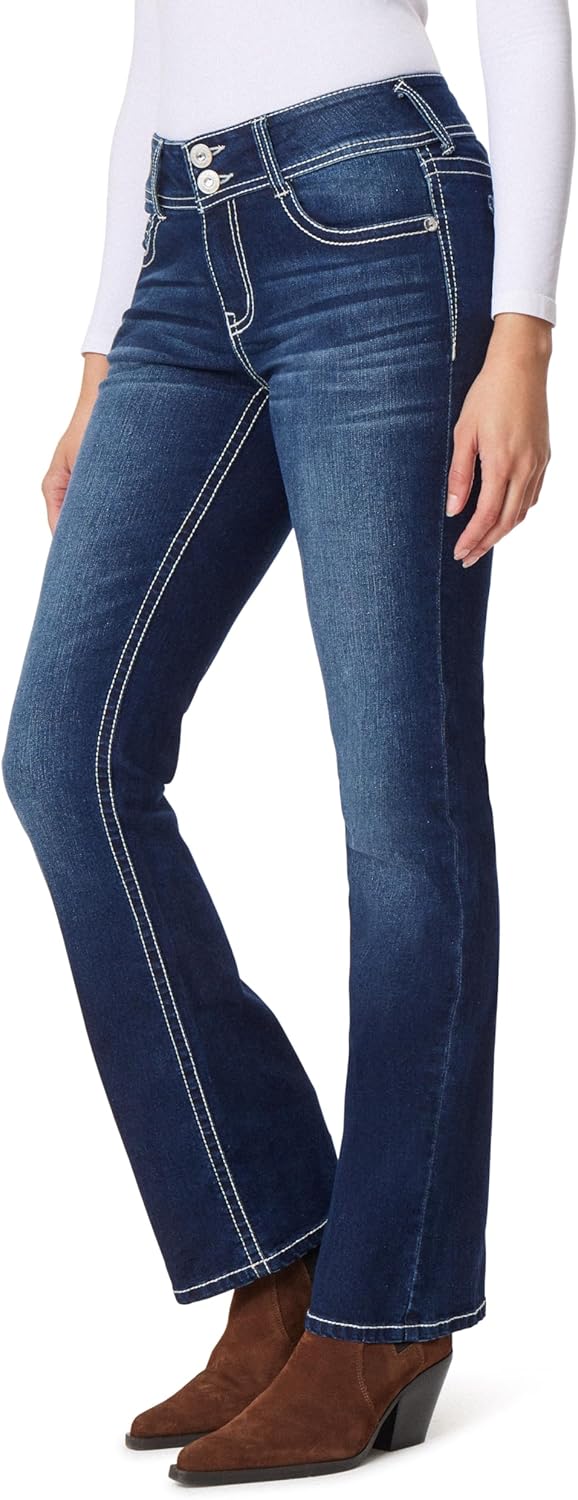 WallFlower Women's Luscious Curvy Bootcut Jeans for Every Body