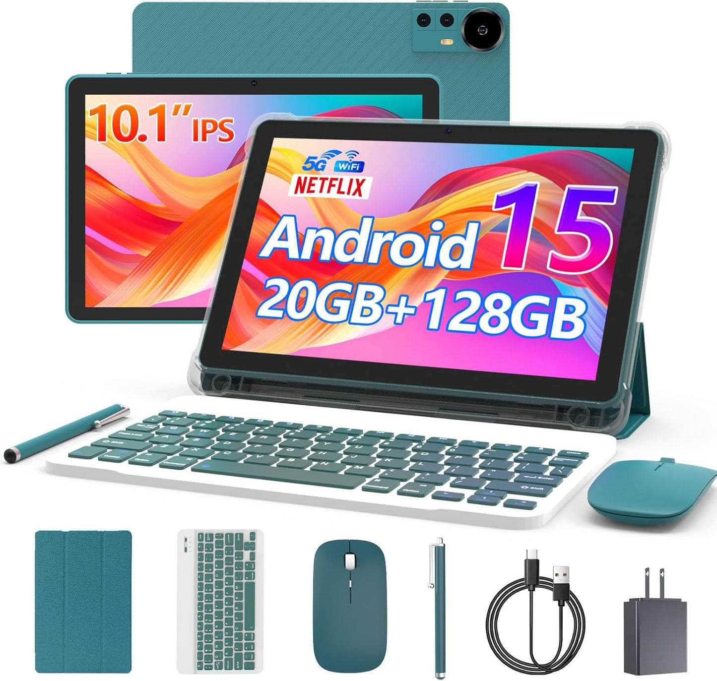 Android 15 Tablet with 20GB RAM and 128GB Storage for All Needs