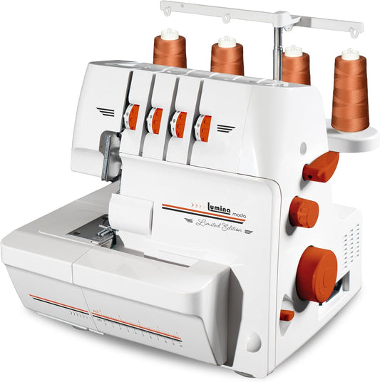 Lumina Moda Serger: 1250 Stitches/min & Heavy-Duty Frame