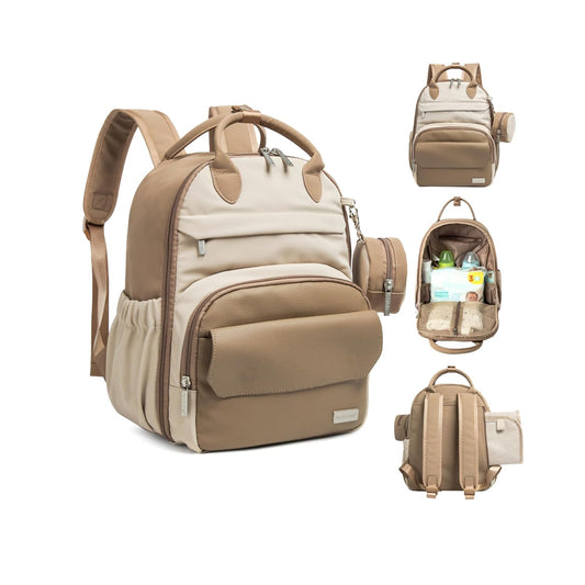 KeaBabies Waterproof Diaper Backpack - Stylish & Compact 12L Capacity!