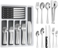 53PCS Silverware Set for 8 with Drawer Organizer - Durable 18/10