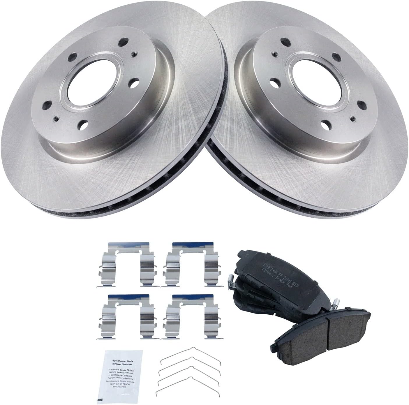 TRQ Front Brake Pad & Rotor Kit for 2007-2008 Suzuki SX4