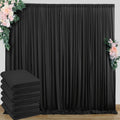 30 ft x 10 ft Wrinkle Free Black Backdrop Curtain for Parties - Large
