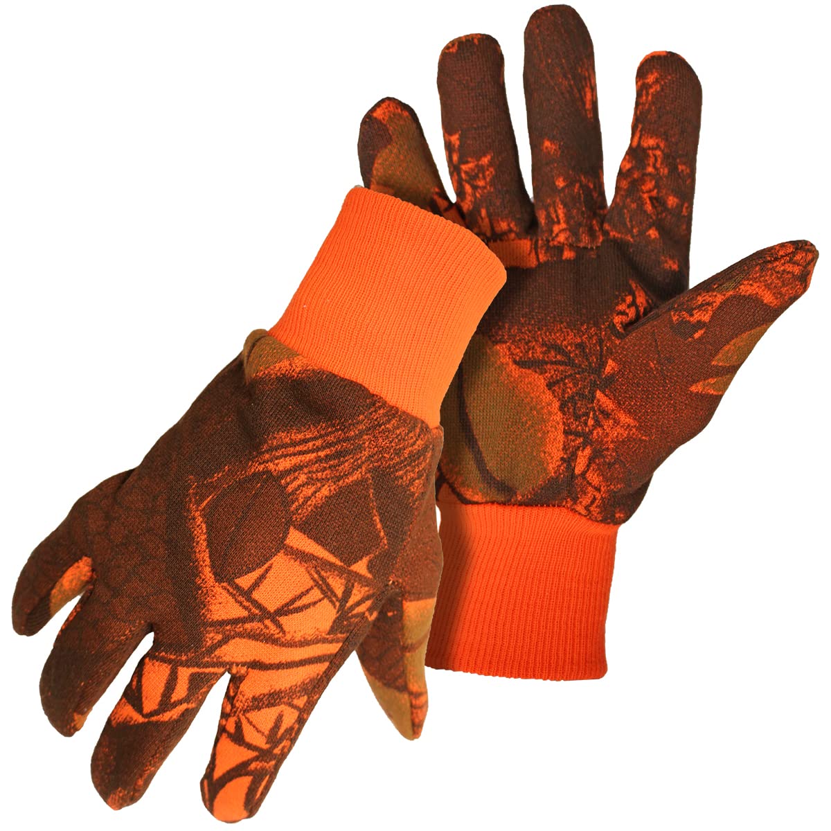 BOSS Blaze Orange Cotton Knit Work Gloves - Extreme Comfort