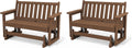 SERWALL Outdoor Glider Bench Set of 2 - Smooth, Weather Resistant