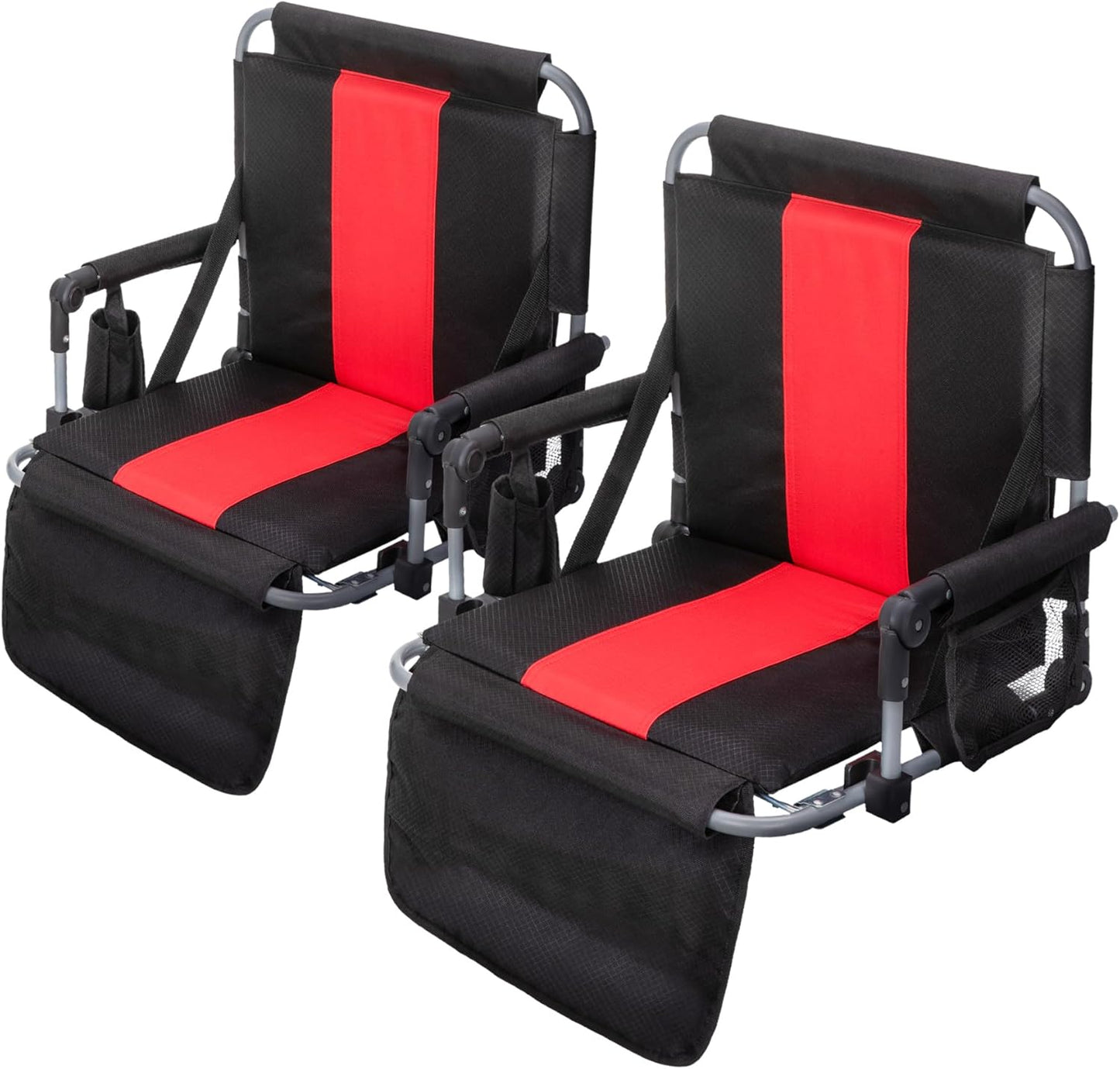 Portable Outdoor Folding Stadium Seat with Armrest and Cup Holder