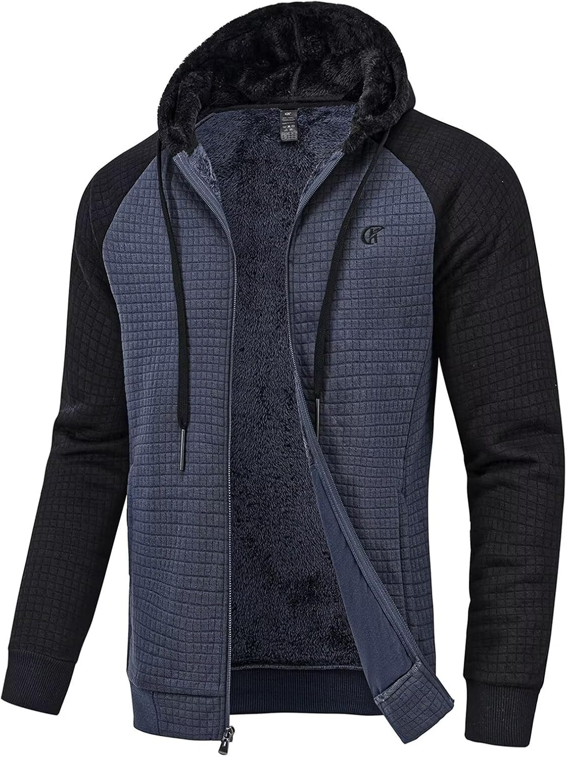 Men's Heavyweight Fleece Zip Up Hoodie for Winter Comfort