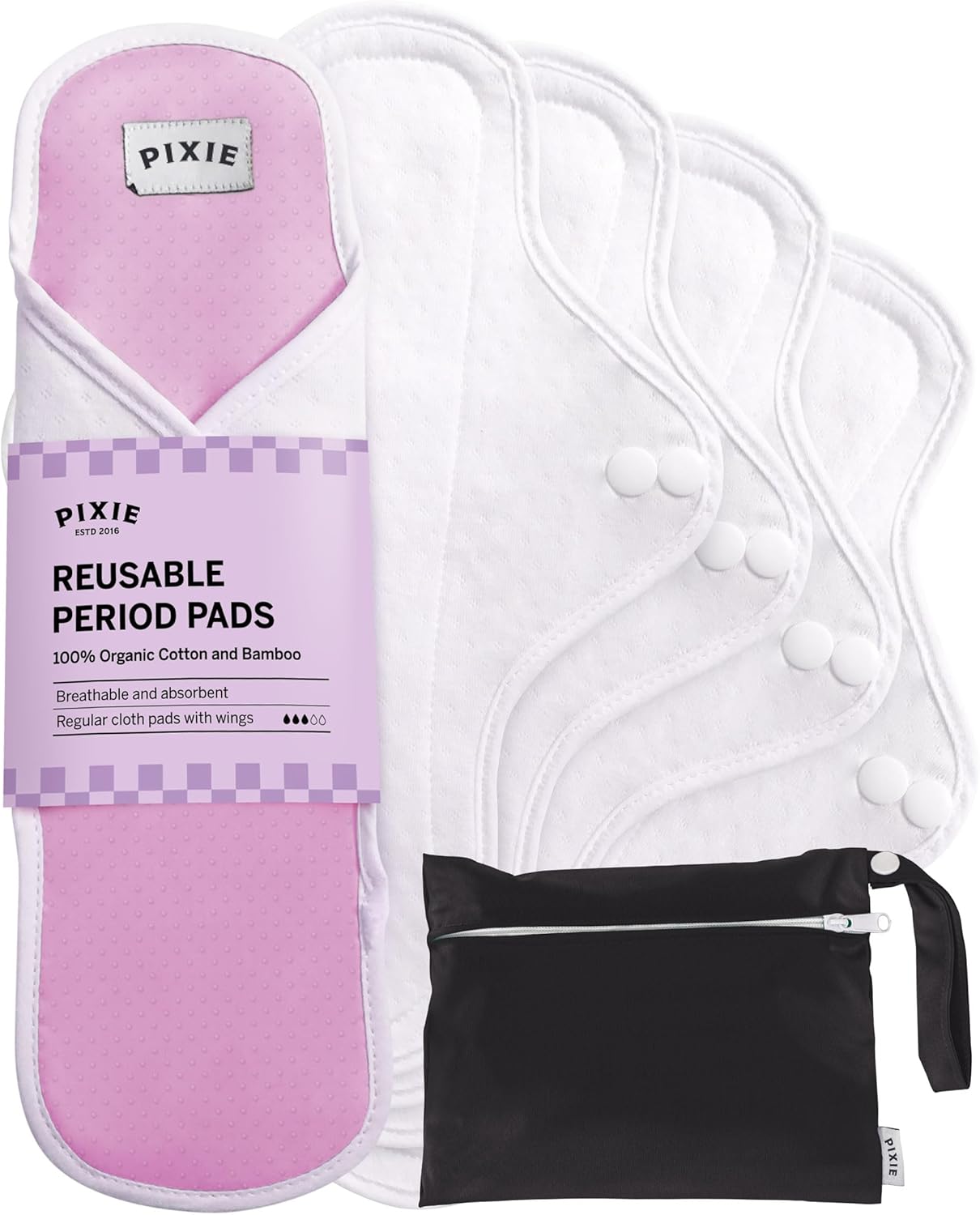 Pixie Cotton Cloth Pads - Organic Reusable Menstrual Liners