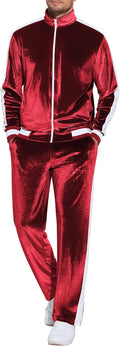 COOFANDY Mens Tracksuit 2 Piece Velour Sweatsuit Jogging Set - Soft is