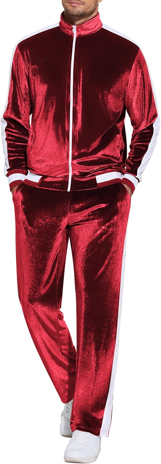 COOFANDY Mens Tracksuit 2 Piece Set for Stylish Comfort