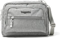 Triple Zip Small Crossbody Bag for Women - Convertible Fanny Pack