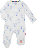 Magnetic Baby Footie Pajamas 100% Organic Cotton - Easy (Style F6K1)