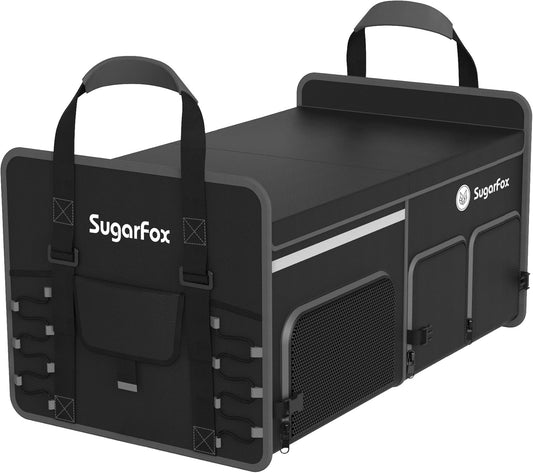 Car Trunk Organizer with Dedicated Shoe Space for SUVs and Cars