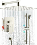 SR SUN RISE Shower System with 10 Inch Rain Showerhead and More