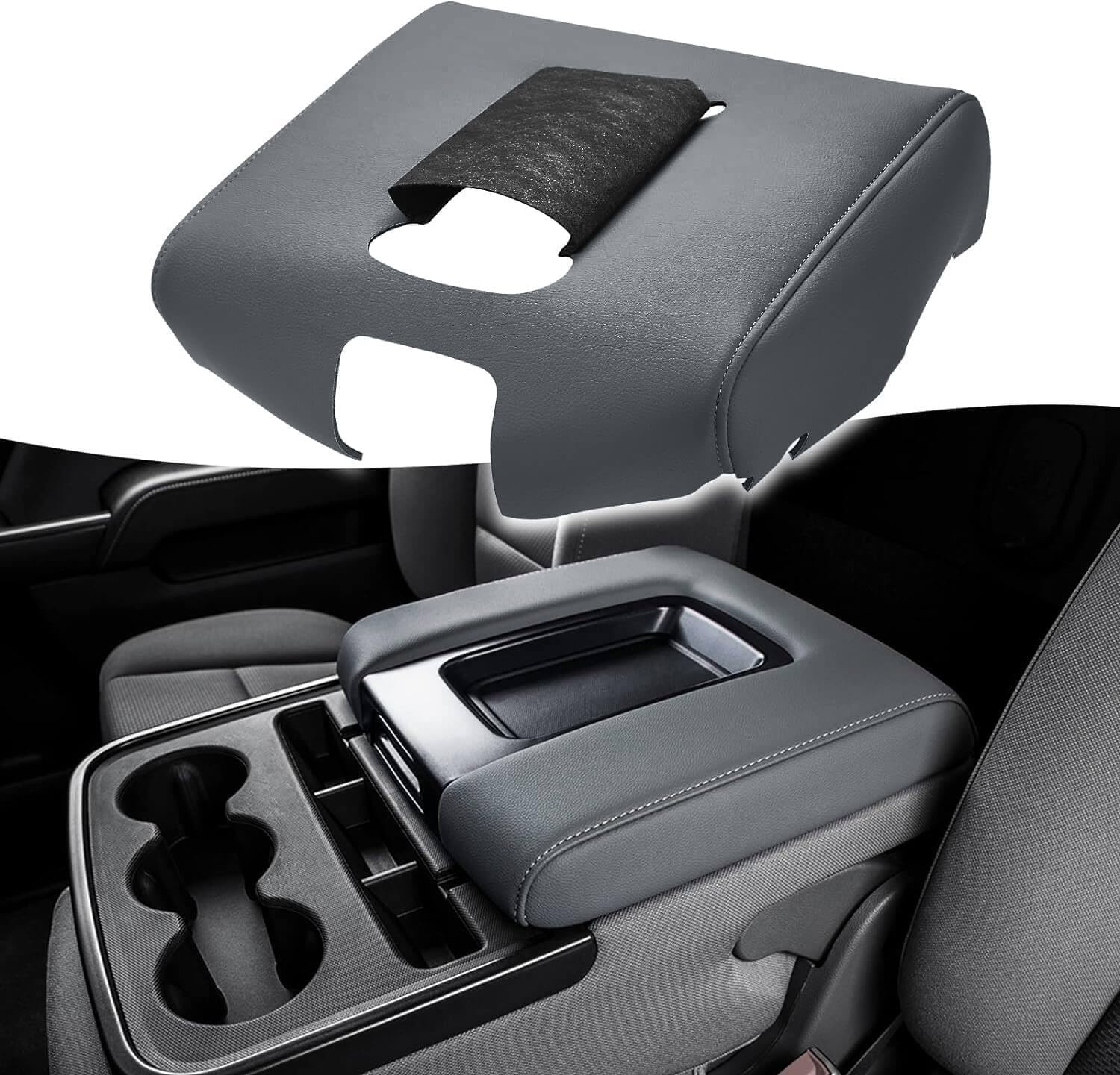 KBH Center Console Armrest Cover for Chevrolet Silverado 2014-2018