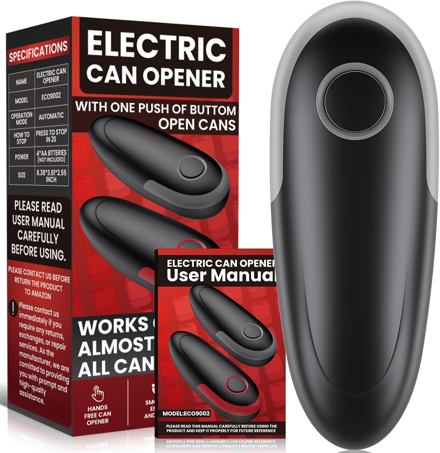 One Touch Electric Can Opener for Effortless Kitchen Use