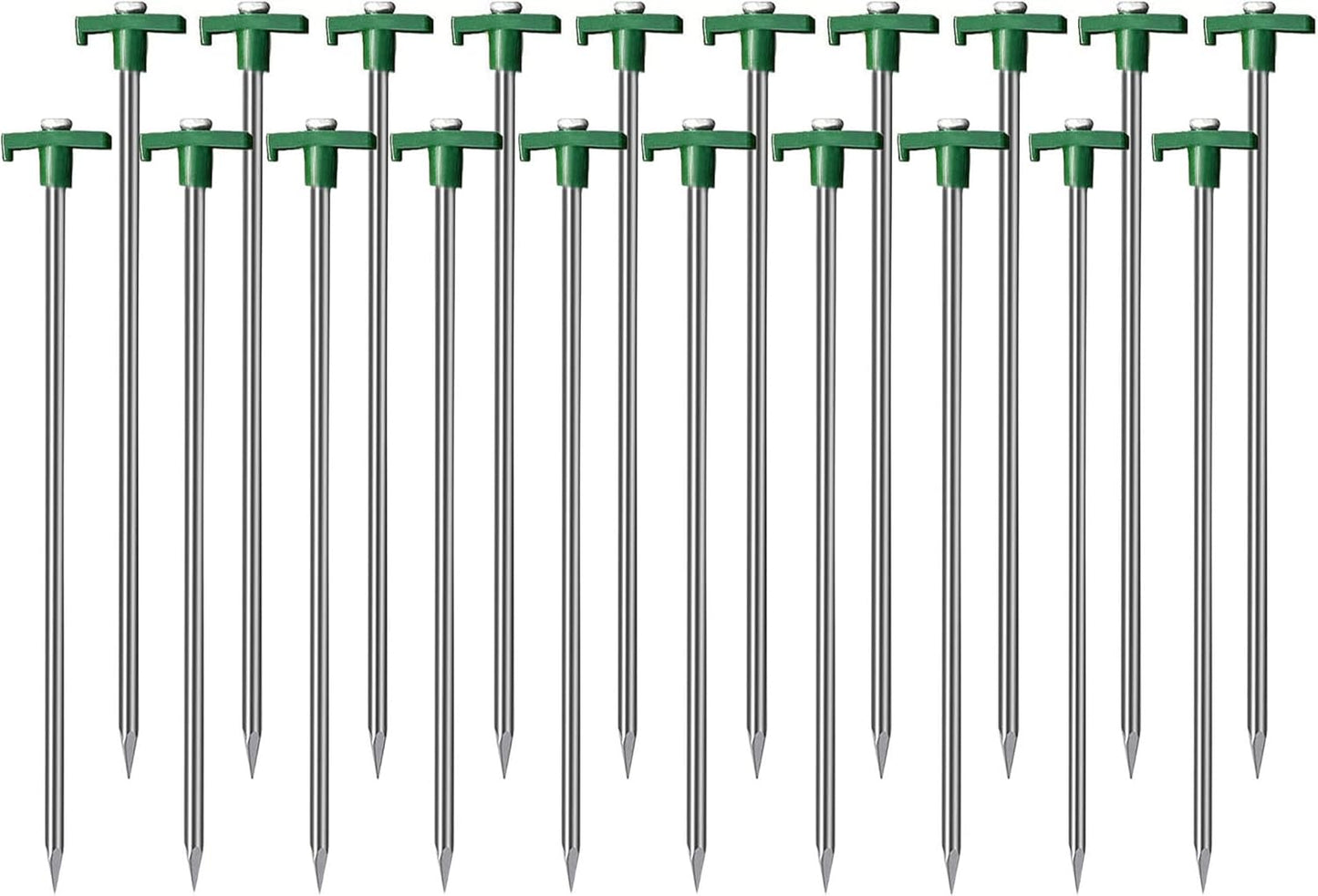 10 Pack Heavy Duty Tent Stakes - Non-Rust Metal Pegs for Secure Outdoor Setup