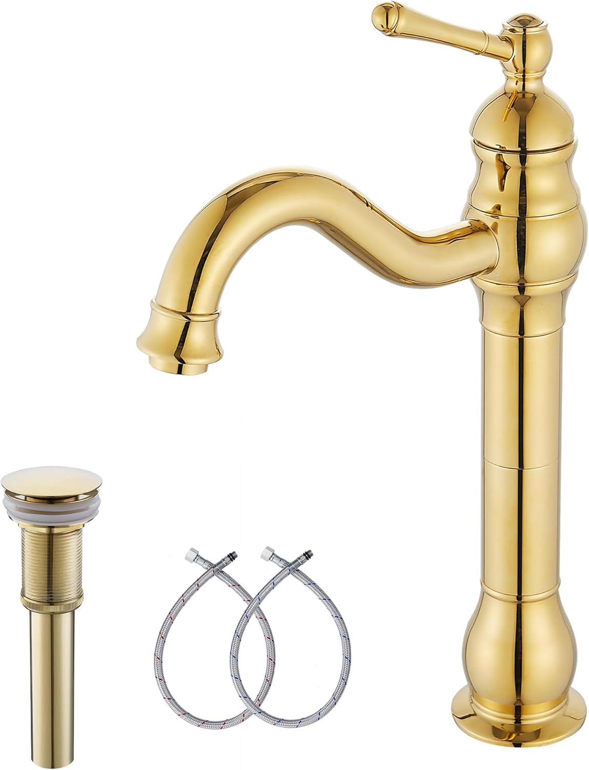 GGStudy 360 Swivel Single-Handle Bathroom Vessel Sink Faucet