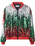 Girls' Ombre Sequin Bomber Jacket - Lightweight Sparkle Jacket WELAKEN