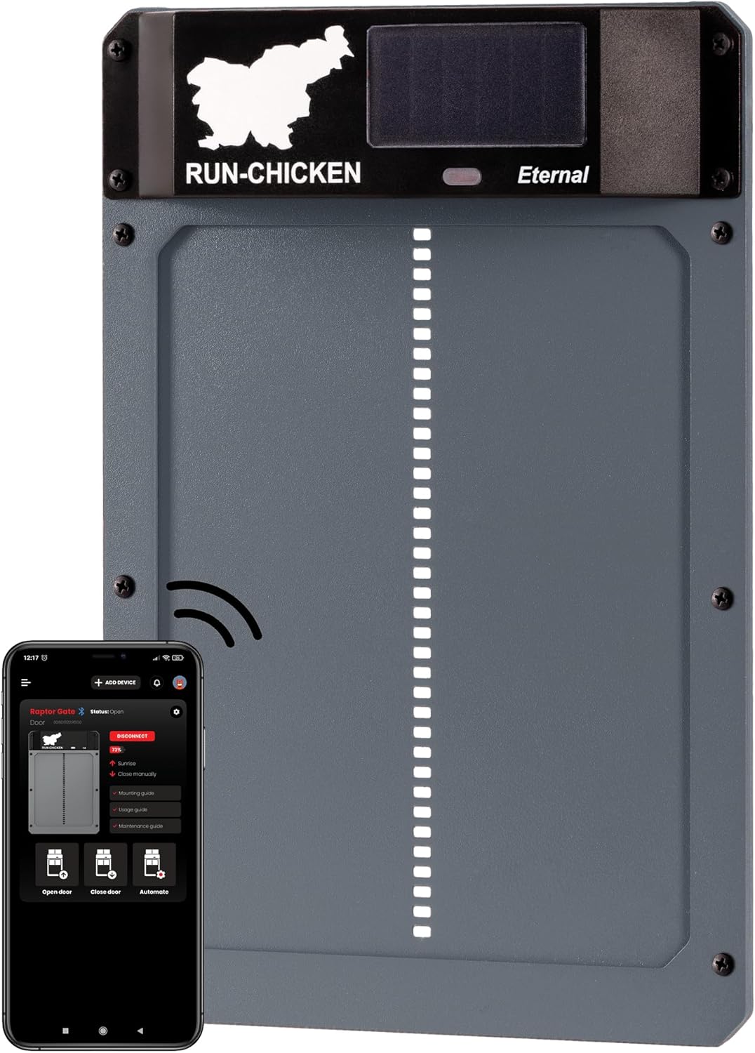 RUN-CHICKEN Solar Chicken Coop Door: Automatic & Programmable