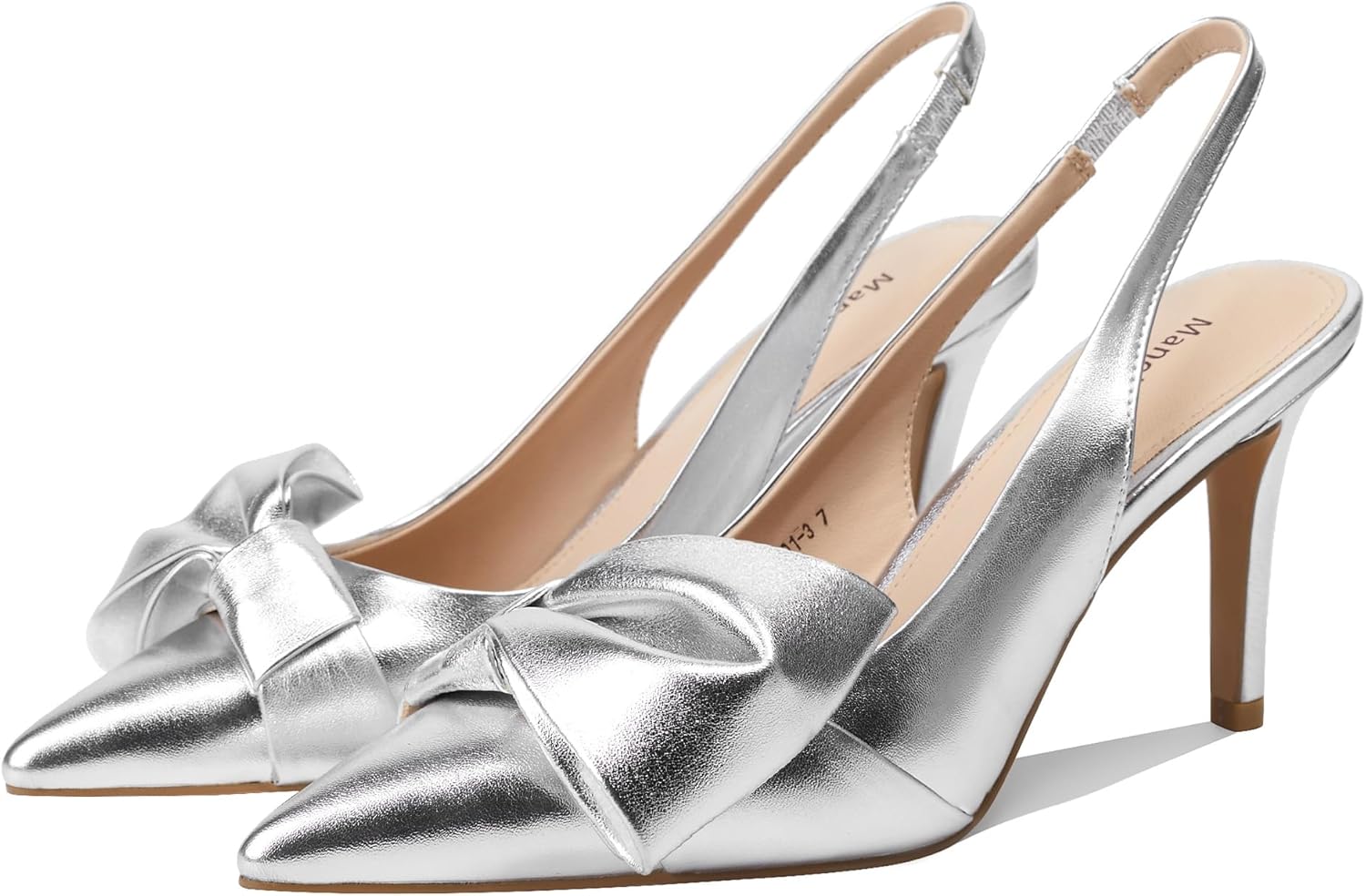 Women's Slingback Heels with Bow Pointed Toe Pumps for Style