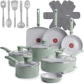 T-Fal Refresh Ceramic Nonstick Cookware Set, 20-Piece - Eco-Friendly