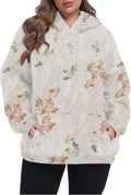 Women Plus Size Fleece-Lined Hoodie Sweatshirt - Cozy Oversized Fit