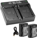 NP-FZ100 2 Pack Batteries with Dual USB Charger - Reliable Backup