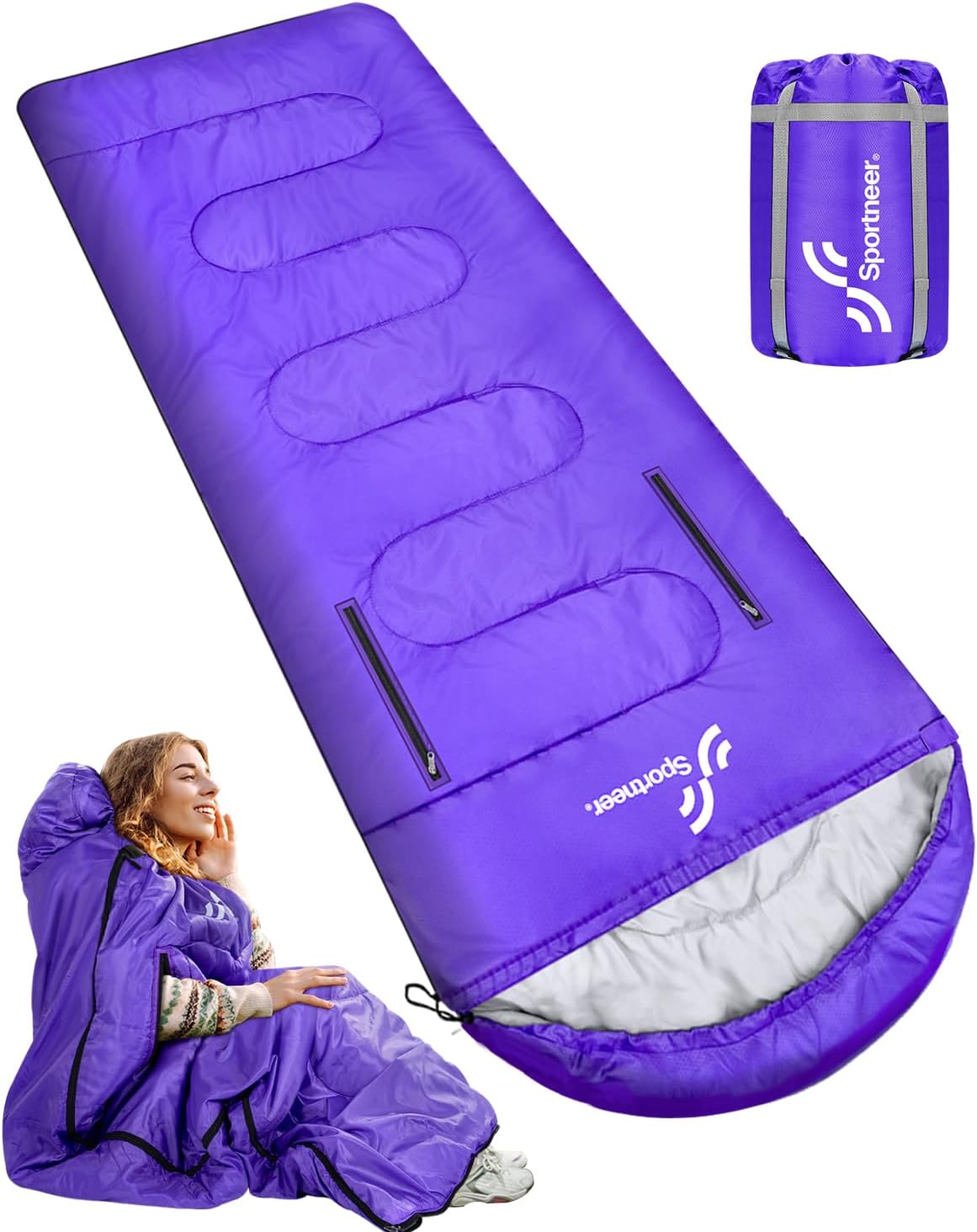 Sportneer Wearable Sleeping Bag for Adults & Kids - Warm & Compact