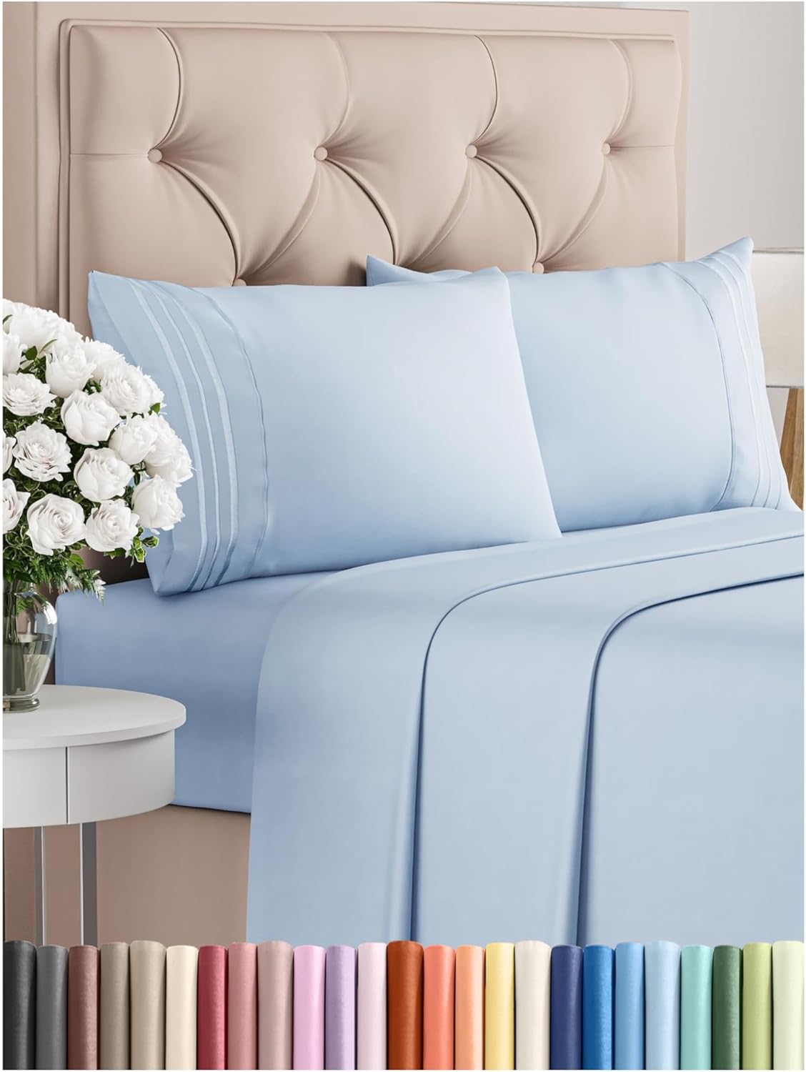 Full Size 4 Piece Sheet Set - Comfy Breathable Cooling Sheets