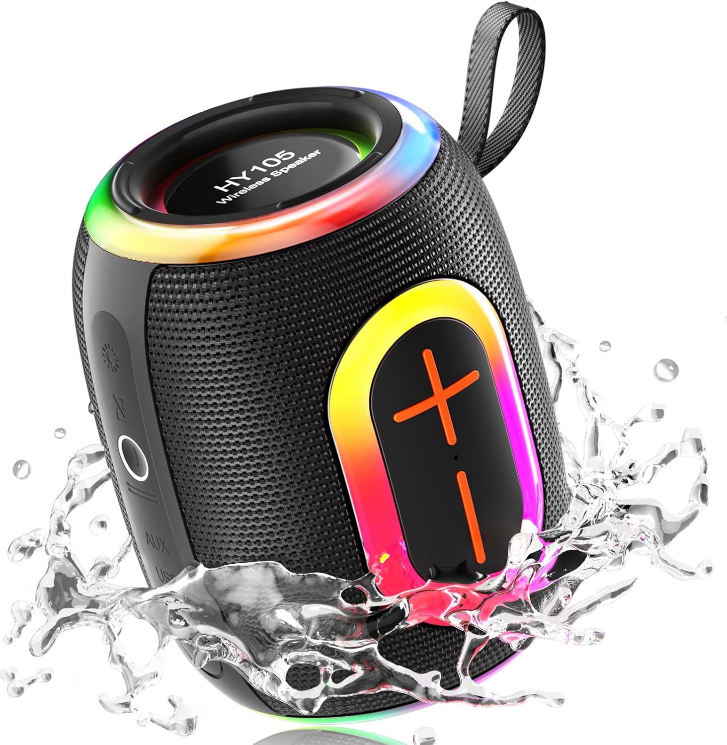 Ultimate Portable Bluetooth Speaker: 20H Playtime, IPX5 Waterproof, RGB LEDs