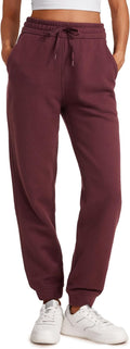 Cotton Fleece Lined Sweatpants Women High Waisted - Cozy Lounge