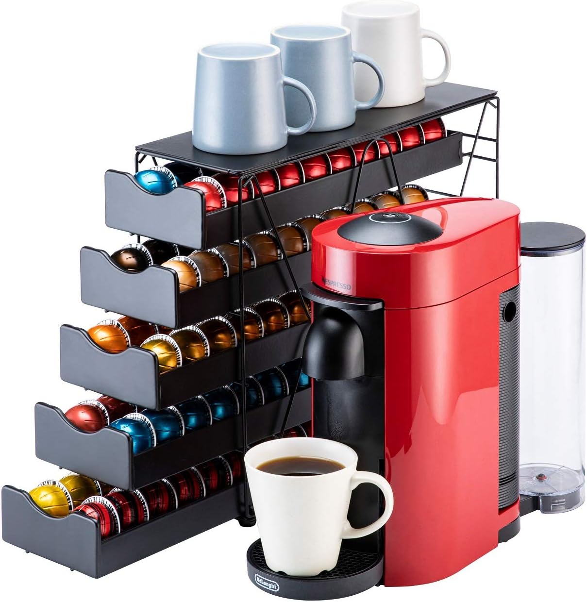 Ultra-Large Capacity Nespresso Pod Holder Drawer for 100 Pods