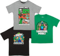 Minecraft Boys Short Sleeve Regular Fit T-Shirt - Durable Everyday Tee