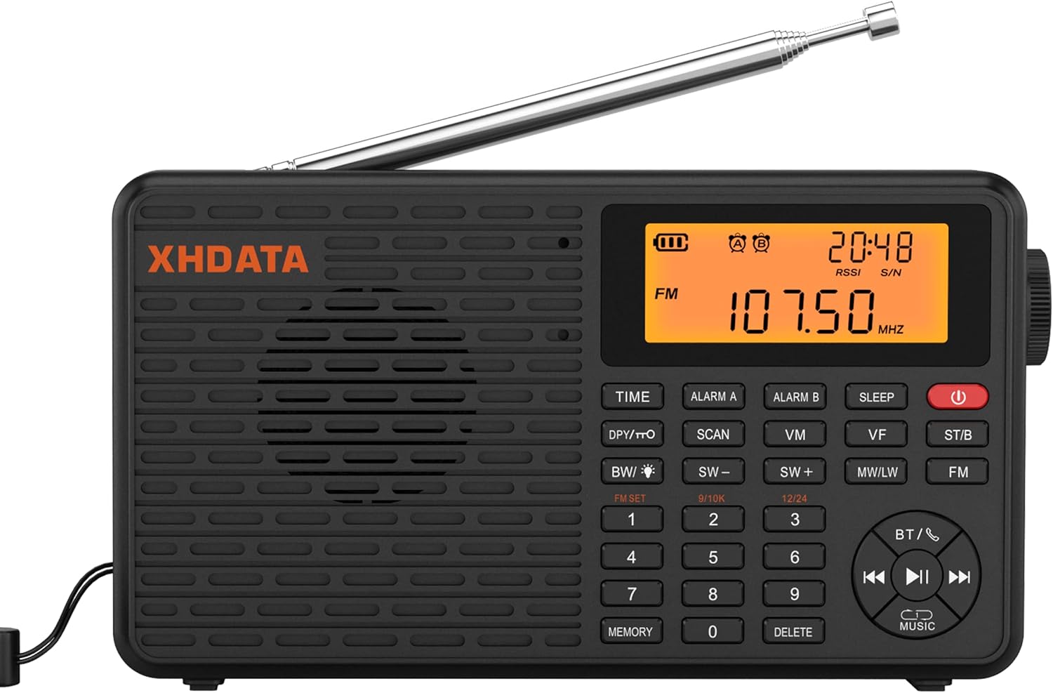 XHDATA D109 Portable Shortwave Radio with Great Sound Quality