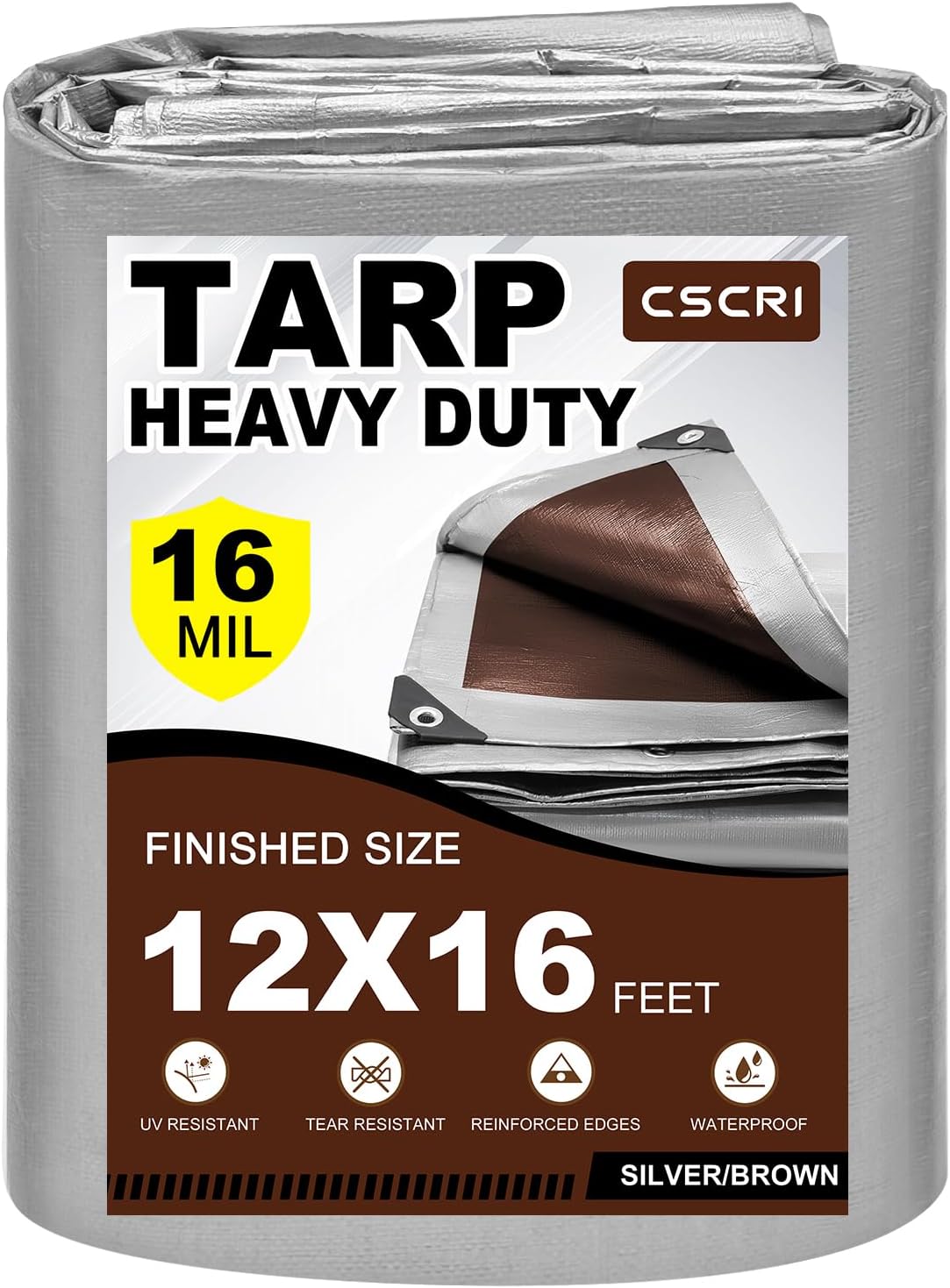 16Mil Heavy Duty Waterproof Tarp 12x16 for All-Season Use