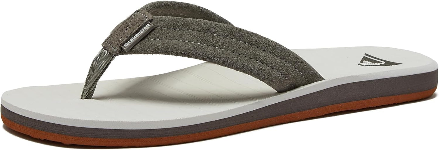 Quiksilver Men's Carver Suede 3 Point Flip Flop Sandal Review
