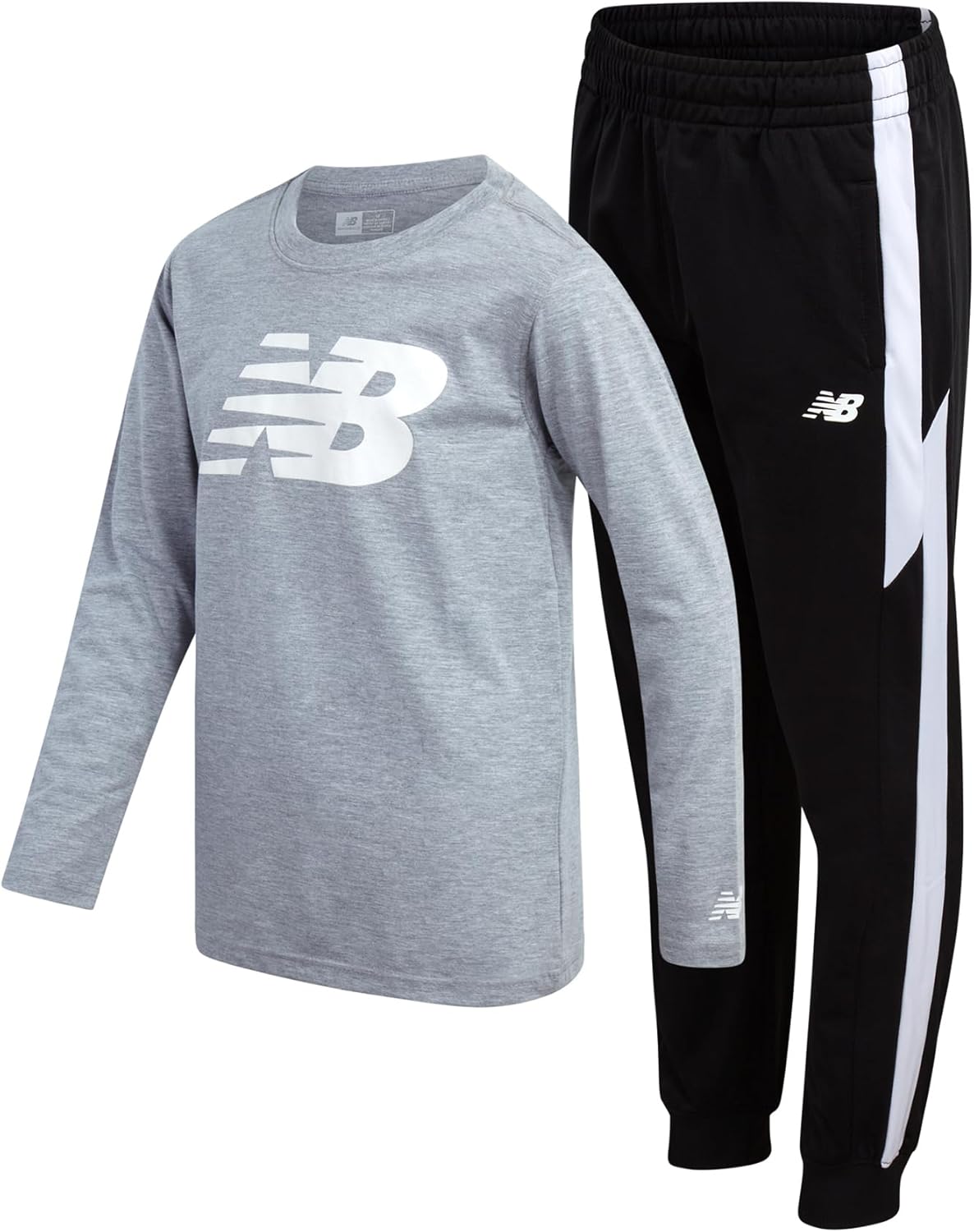 New Balance Boys Jogger Set - Athletic Jersey and Tricot Pants