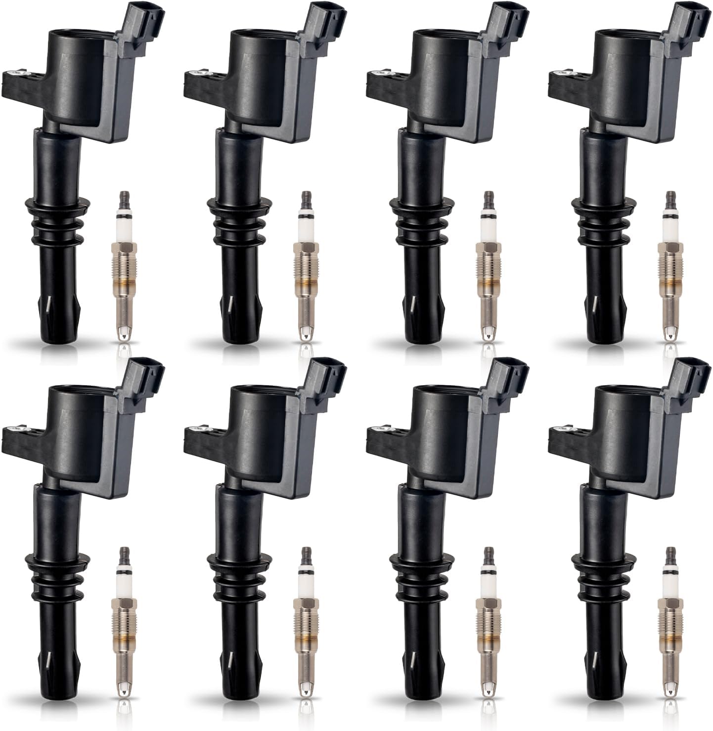 ENA 8 Ignition Coil Pack and Iridium Spark Plug Set for Ford