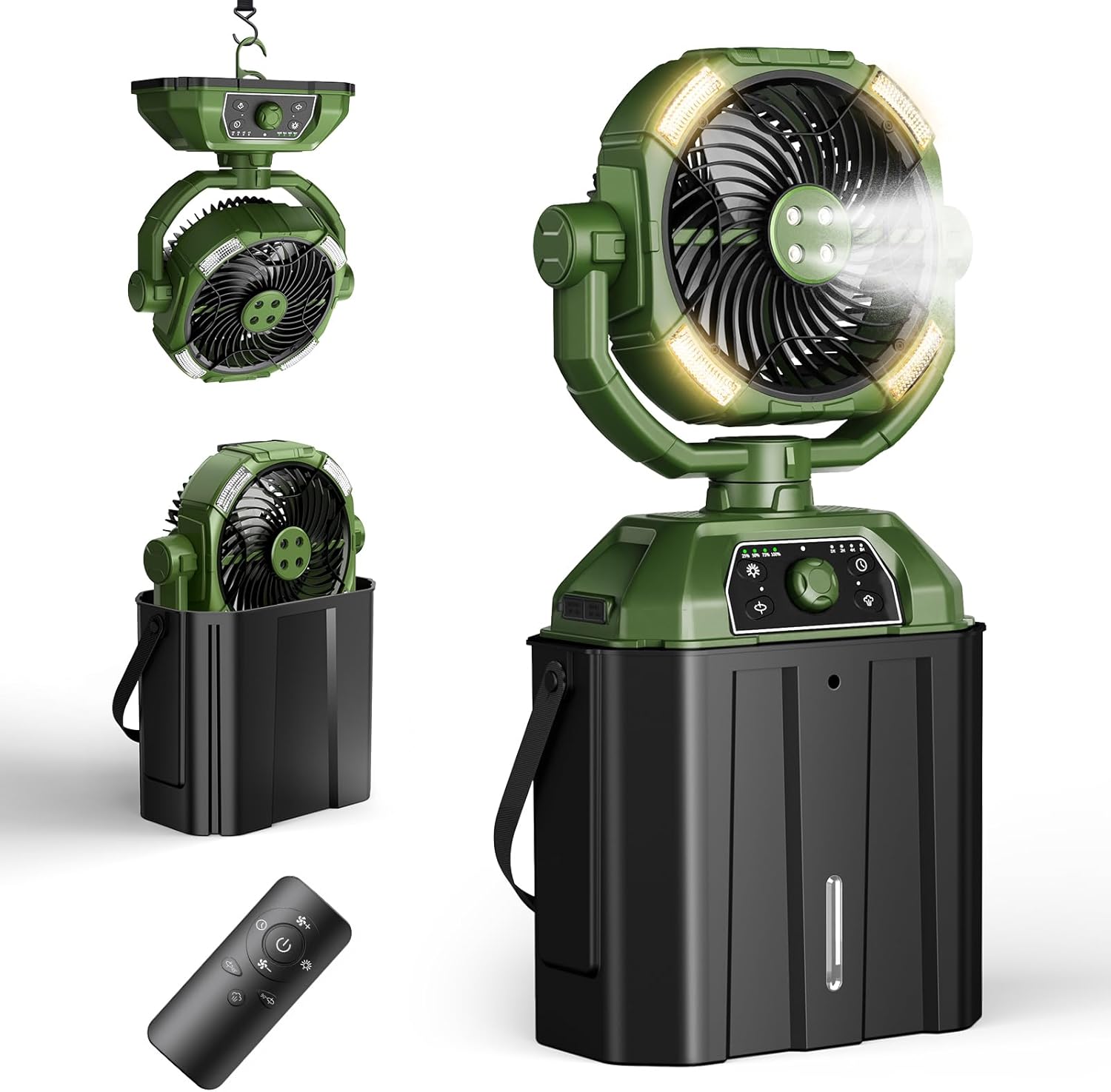 Portable Misting Fan with Rechargeable Battery for Outdoor Use