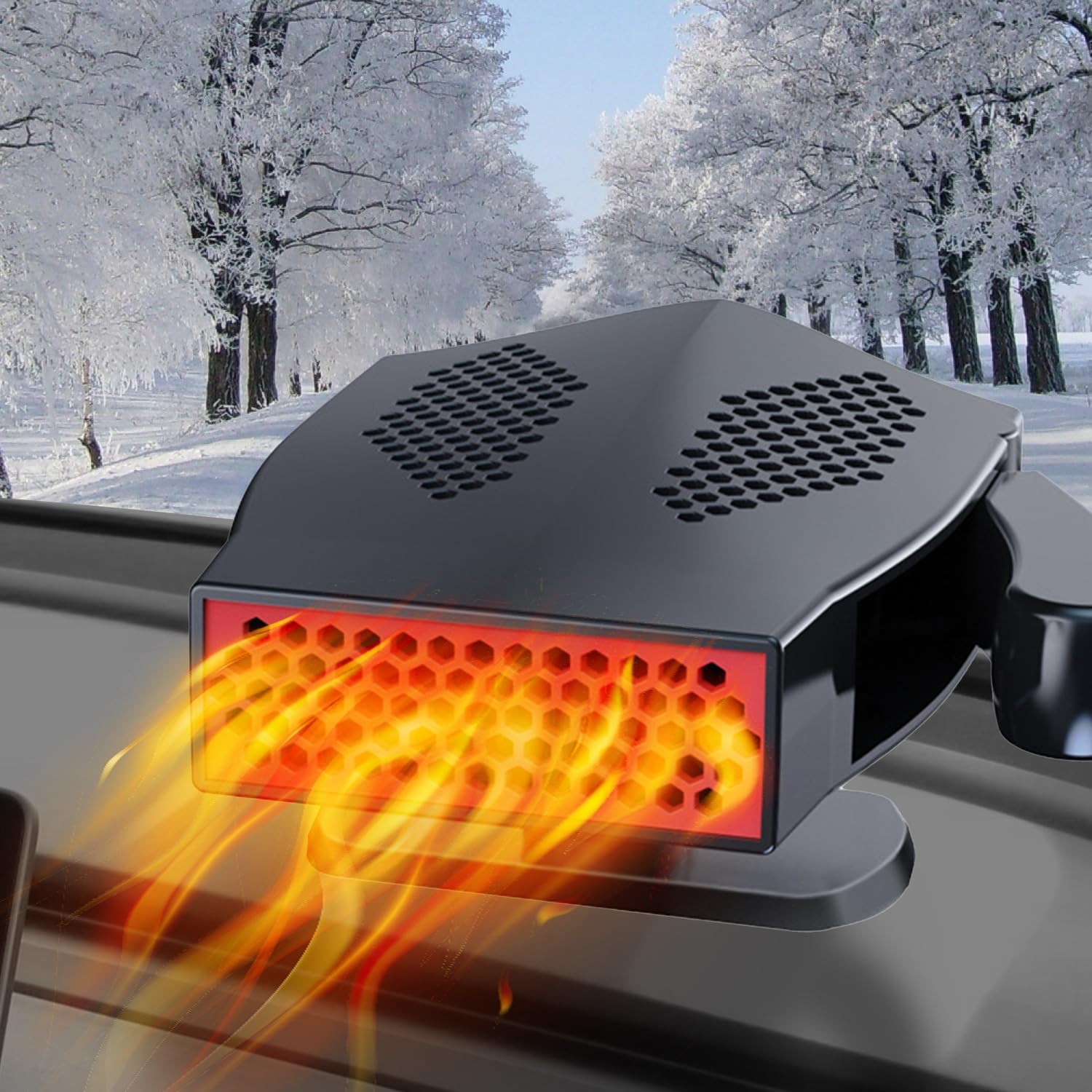Qidoe 12V Car Heater - Defrost & Defog Instantly!
