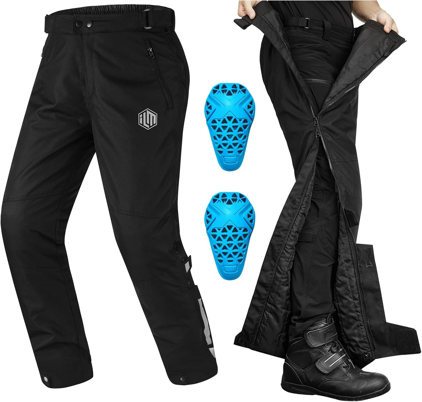 ILM Detachable Winter Motorcycle Riding Pants for Men CE 2 Armored
