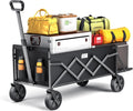 Collapsible Wagons Carts Foldable with Extended Tailgate - Compact