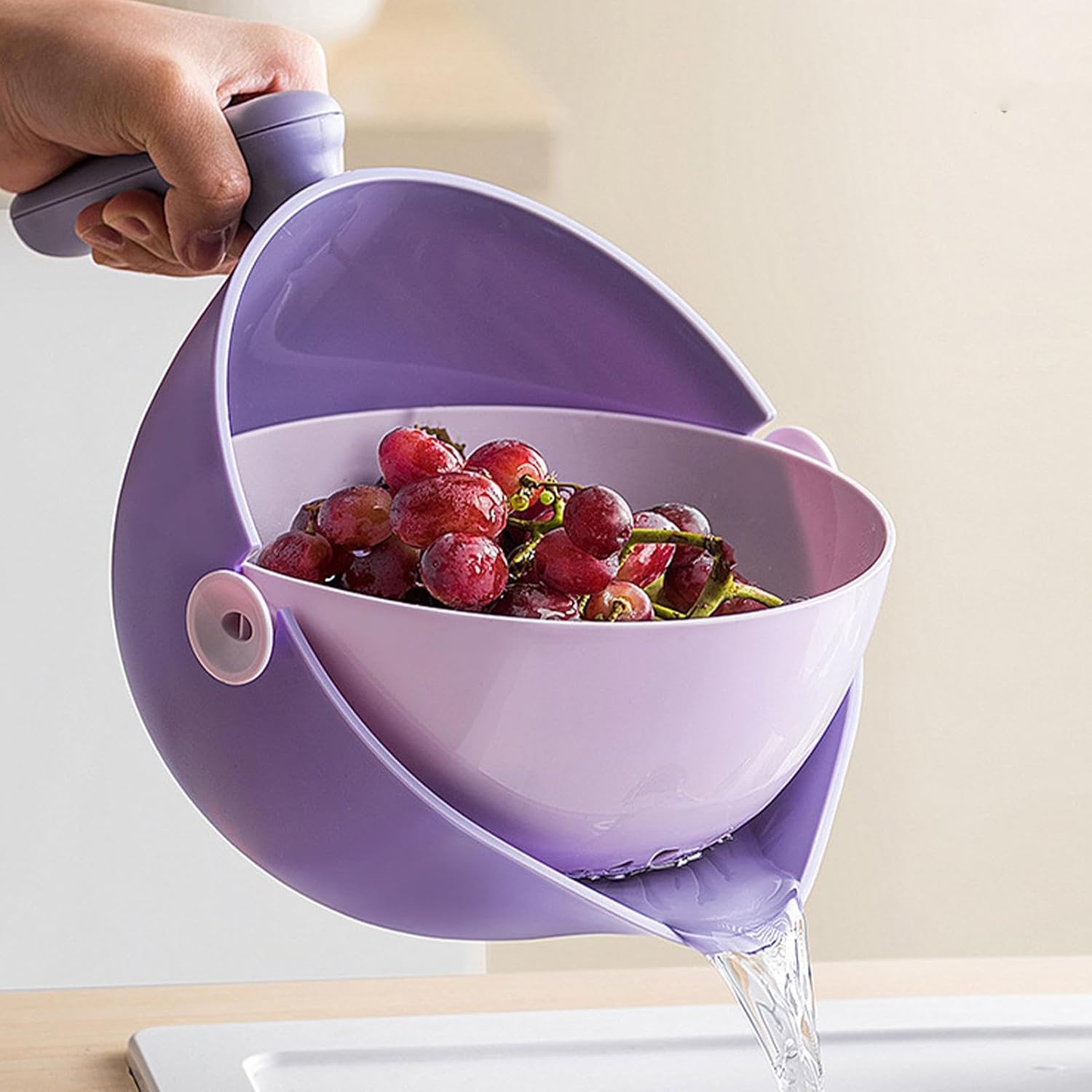Rotating Drain Basket - Easy Kitchen Straining