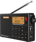 SIHUADON R108 Portable Radio AM FM SW LW Airband - Compact Travel