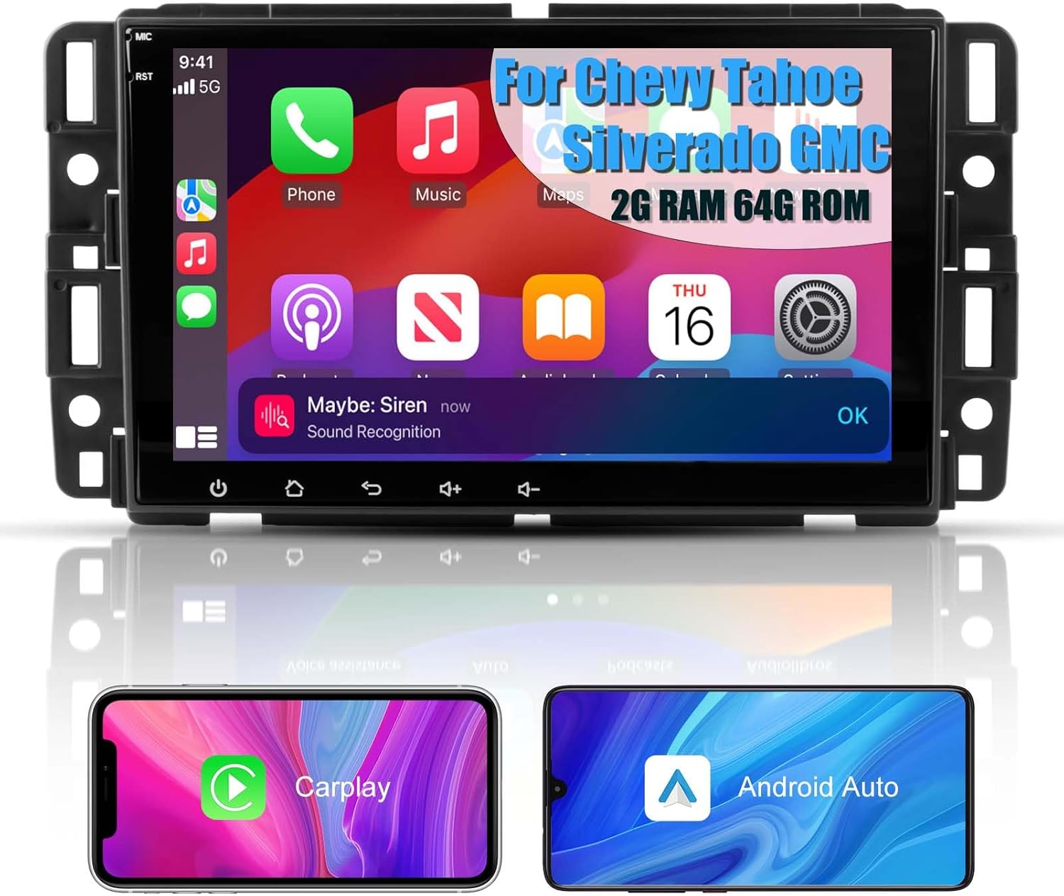 8 Inch Touch Screen Radio for Chevy Silverado with CarPlay