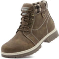 Womens Casual Winter Hiking Boots - Waterproof Lace Up Fur Lined