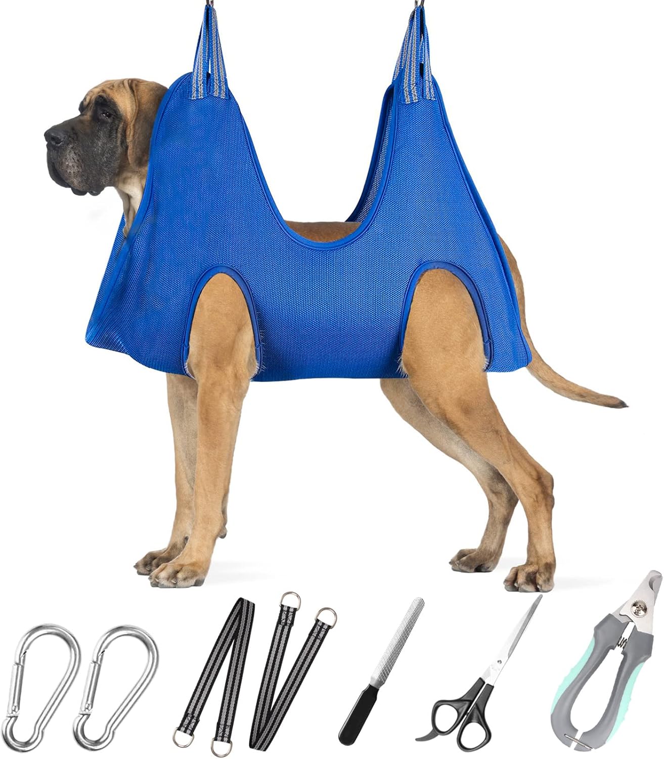 Pet Grooming Hammock for XXL Dogs with Nail Clippers & Scissors