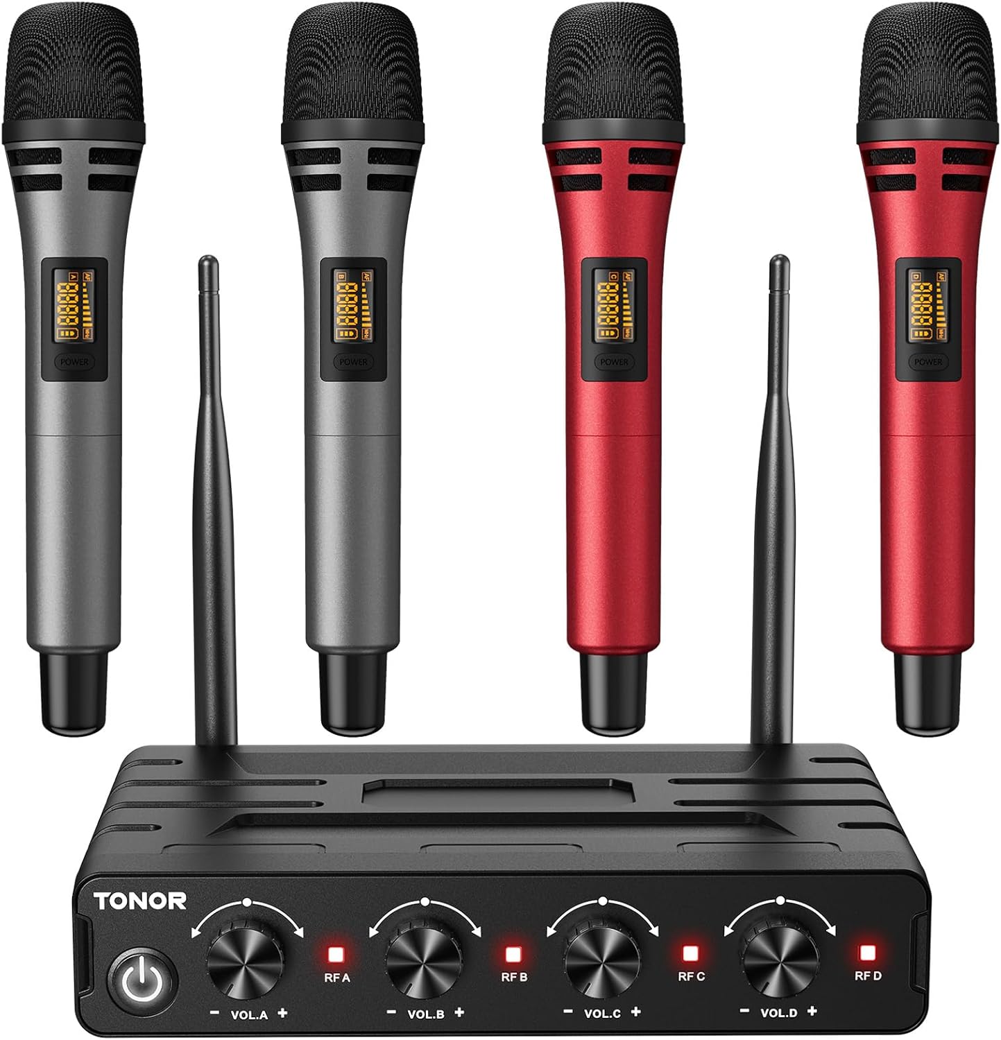 TONOR 4x10 Channel Wireless Microphones: Stable Signal for Ultimate Performance